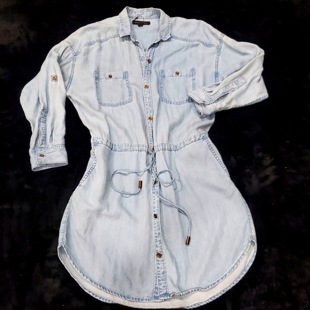 Banana Republic Light Blue Denim Shirt Dress